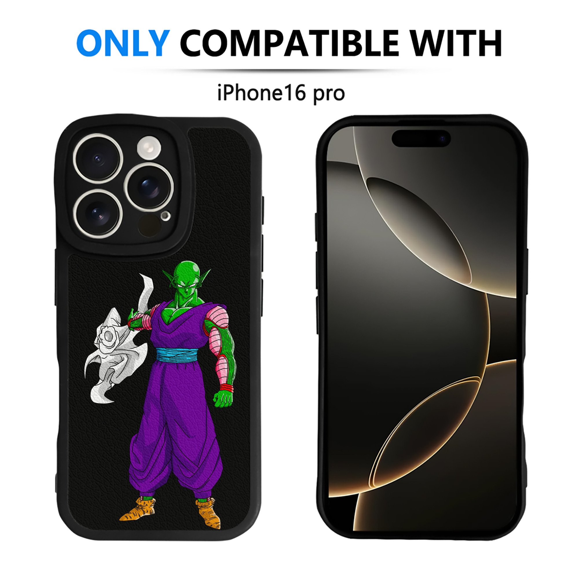 （画像用） ドラゴンボール ピッコロ DRAGON BALL Piccolo 【iPhone 16シリーズ対応】シリコンスマホケース（レザー調） 材質：シリコン